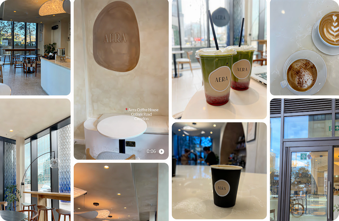 The warm, welcoming atmosphere at Cafe AERA